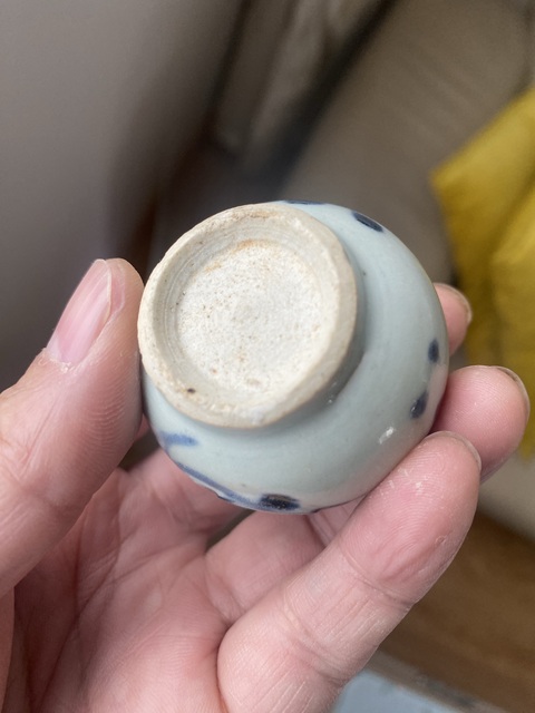 古玩陶瓷順治青花石榴尊真品鑒賞圖