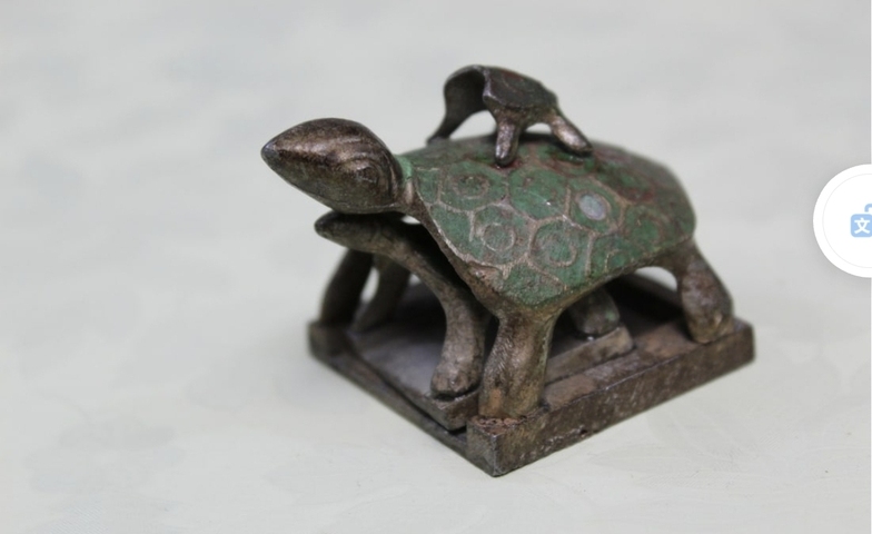 古玩銅器青銅龜鈕真品鑒賞圖