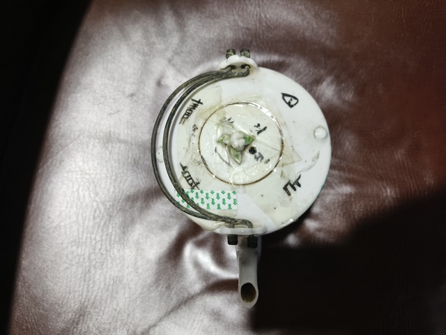 古玩陶瓷民國淺降彩壺真品鑒賞圖