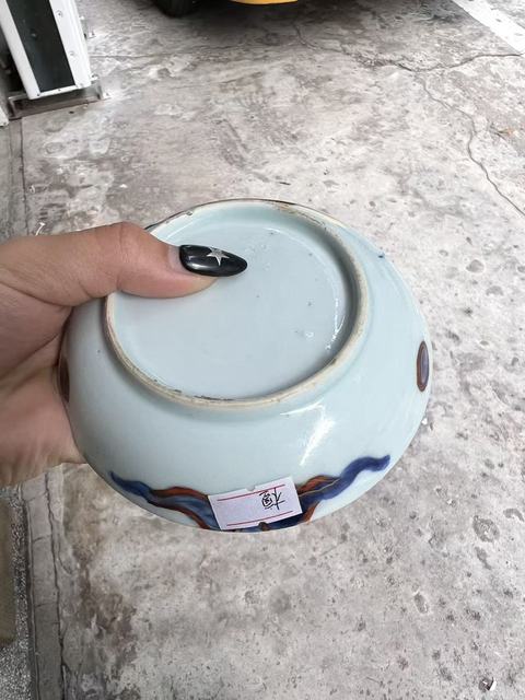 古玩陶瓷雍正青花加彩龍紋杯碟套真品鑒賞圖