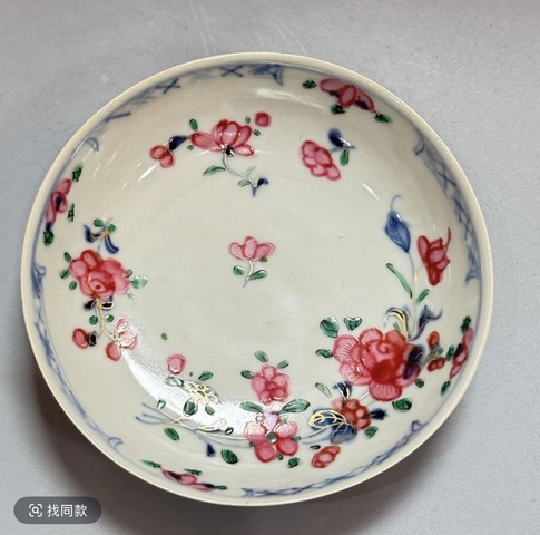 古玩陶瓷青花粉彩盤(pán)真品鑒賞圖