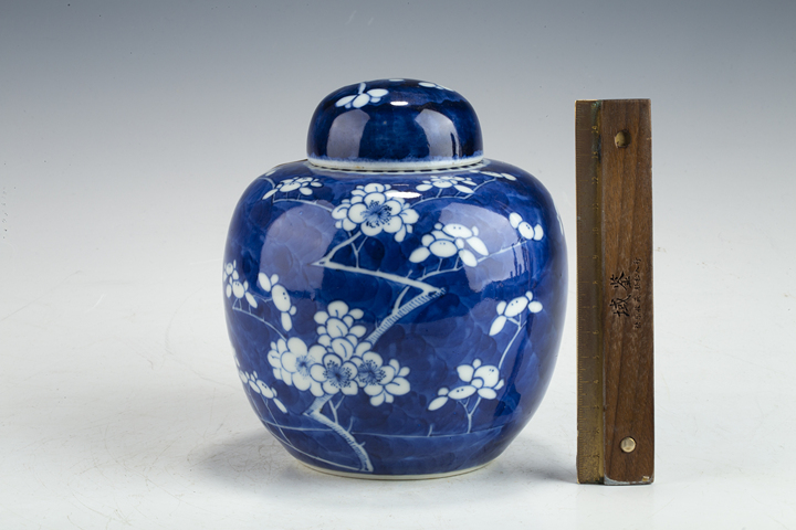 古玩陶瓷·青花留白冰梅紋蓋罐
真品鑒賞圖