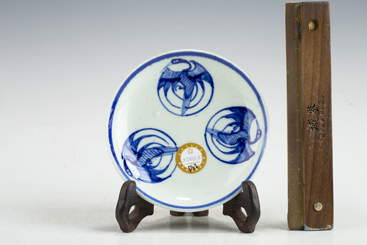 古玩陶瓷·青花團鶴紋小盤
真品鑒賞圖