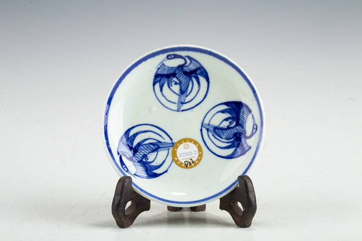 古玩陶瓷·青花團鶴紋小盤
真品鑒賞圖