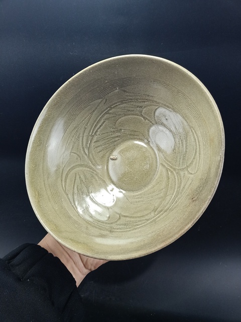 古玩陶瓷【館藏級精品】宋代 同安窯珠光青瓷斗笠碗【頂級秘色釉】【收藏價值極高】拍賣，當前價格0元