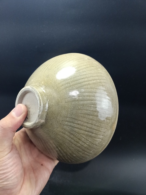 古玩陶瓷【館藏級精品】宋代 同安窯珠光青瓷斗笠碗【頂級秘色釉】【收藏價值極高】拍賣，當前價格0元