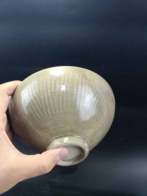 古玩陶瓷【館藏級精品】宋代 同安窯珠光青瓷斗笠碗【頂級秘色釉】【收藏價值極高】拍賣，當前價格0元