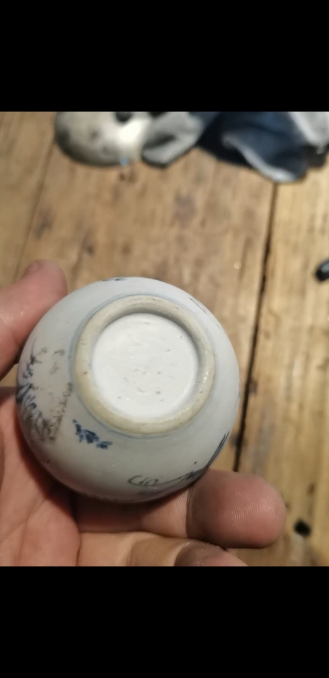 古玩陶瓷安南窯青花花鳥紋罐真品鑒賞圖