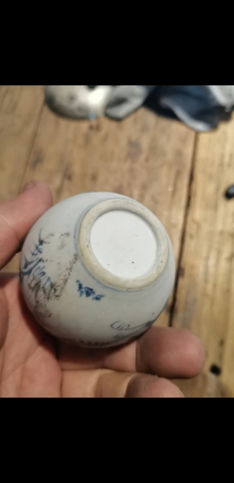 古玩陶瓷安南窯青花花鳥紋罐真品鑒賞圖