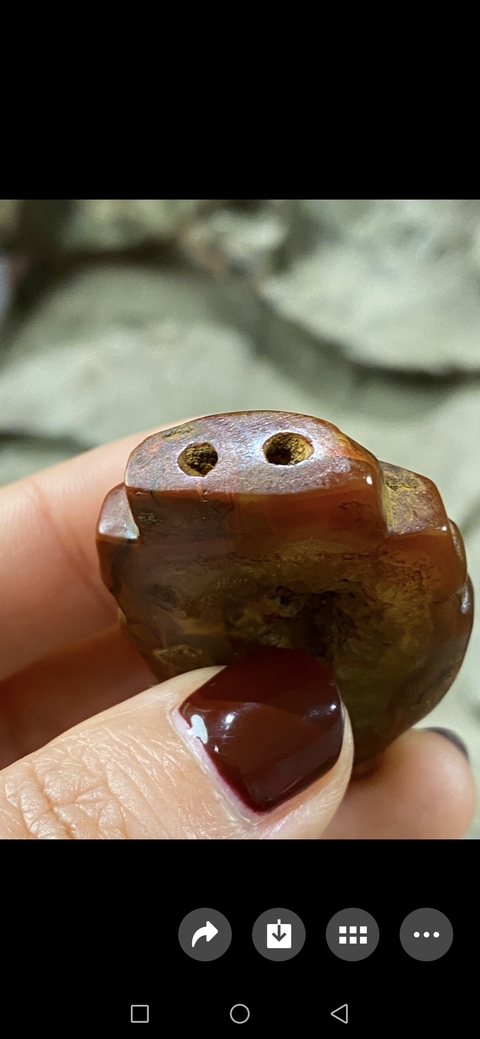 古玩雜項 現代南紅瑪瑙雕仿古工藝掛飾真品鑒賞圖