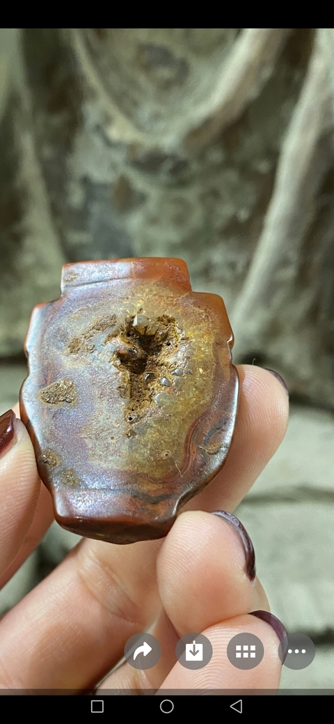 古玩雜項 現代南紅瑪瑙雕仿古工藝掛飾真品鑒賞圖