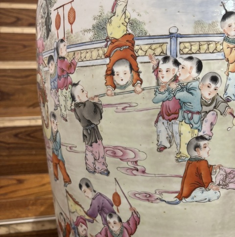 古玩陶瓷嬰戲紋瓶真品鑒賞圖