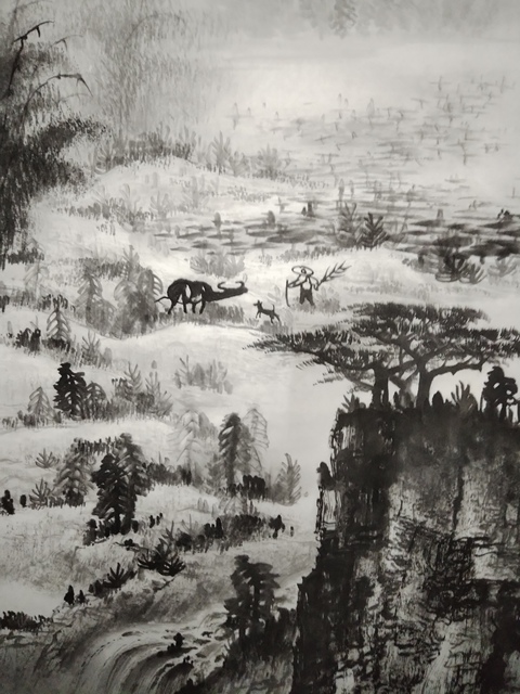 古玩字畫杜成鎖 萬壑松聲圖真品鑒賞圖