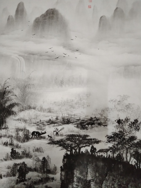 古玩字畫杜成鎖 萬壑松聲圖真品鑒賞圖