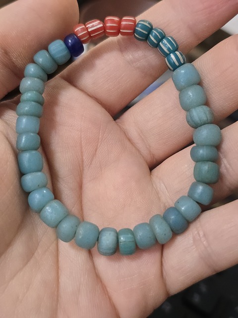 古玩玉器古代琉璃手串真品鑒賞圖