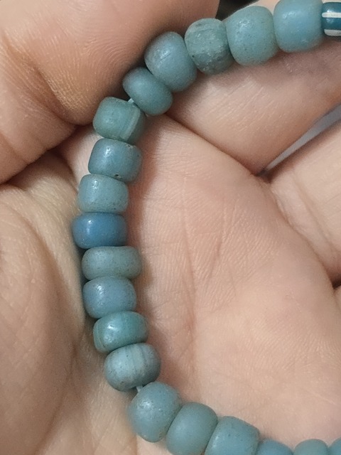 古玩玉器古代琉璃手串真品鑒賞圖