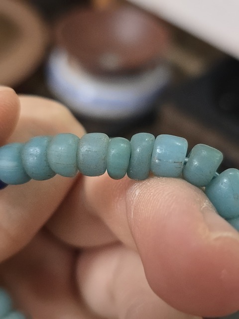 古玩玉器古代琉璃手串真品鑒賞圖