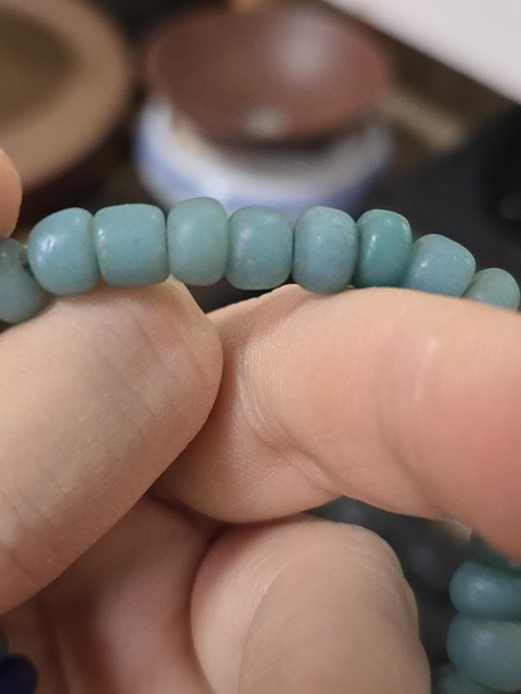 古玩玉器古代琉璃手串真品鑒賞圖