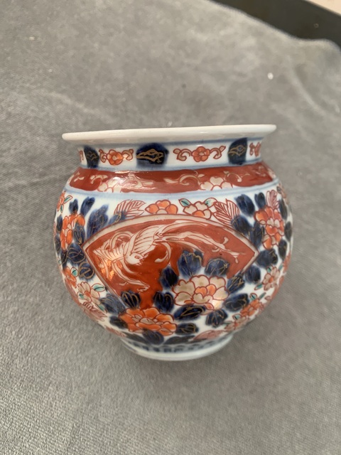 古玩陶瓷花鳥(niǎo)紋罐真品鑒賞圖