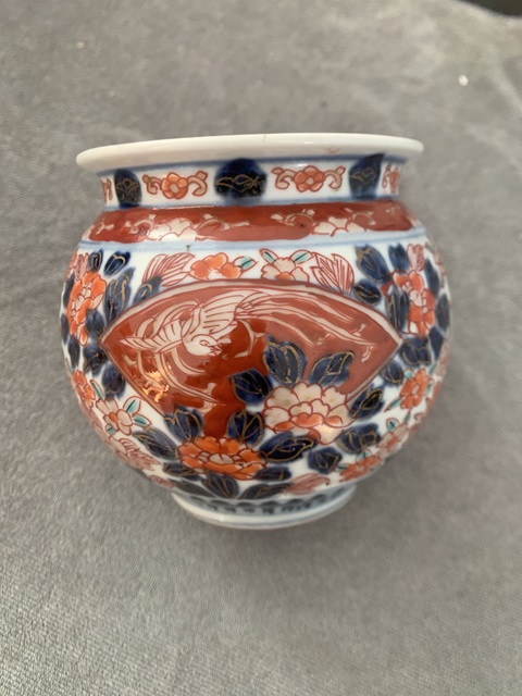 古玩陶瓷花鳥(niǎo)紋罐真品鑒賞圖