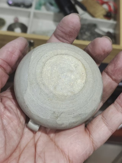 古玩陶瓷青白釉雙耳水盂真品鑒賞圖