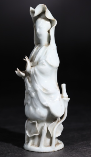 古玩陶瓷德化白瓷觀音菩薩造像真品鑒賞圖