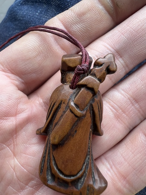 古玩雜項木雕人物真品鑒賞圖