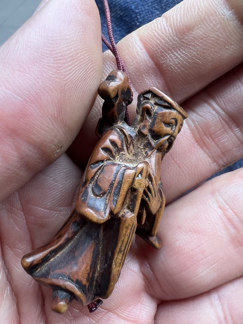 古玩雜項木雕人物真品鑒賞圖