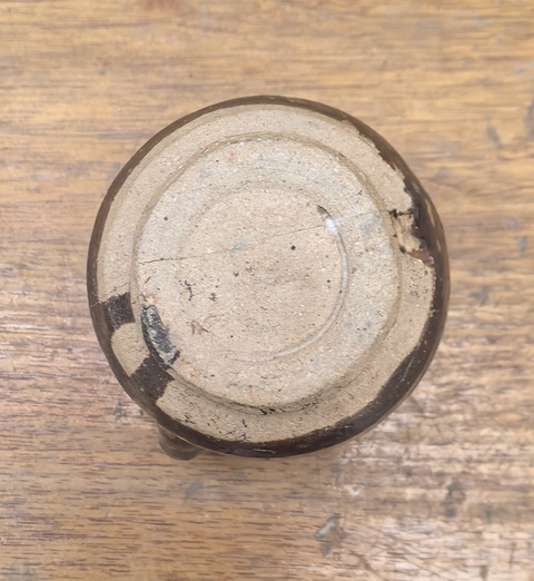 古玩陶瓷吉州窯玳瑁斑紋執壺真品鑒賞圖