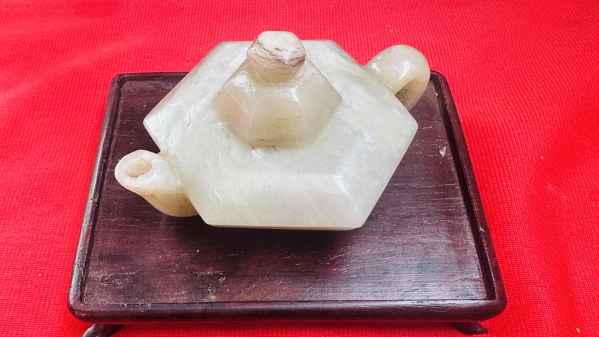 古玩玉器玉壺真品鑒賞圖