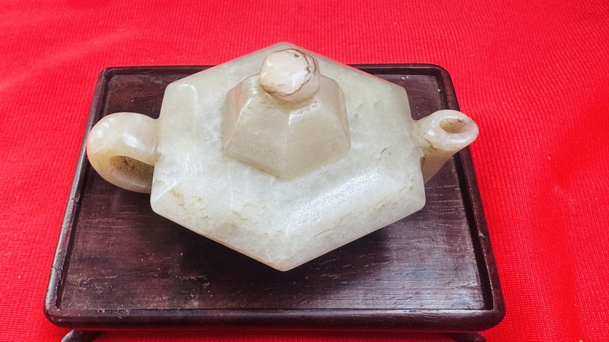 古玩玉器玉壺真品鑒賞圖