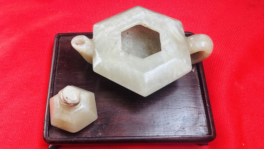 古玩玉器玉壺真品鑒賞圖