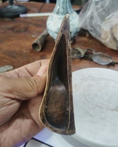 古玩銅器銅人物擺件真品鑒賞圖