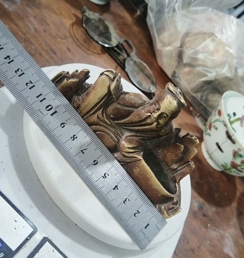 古玩銅器銅人物擺件真品鑒賞圖