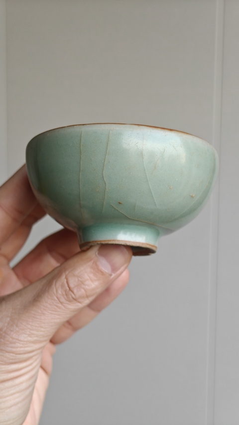 古玩陶瓷龍泉窯直口盞（泡泡盞）真品鑒賞圖