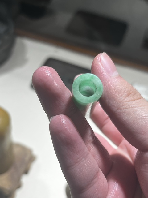 古玩玉器翡翠雕“素紋翎管”真品鑒賞圖