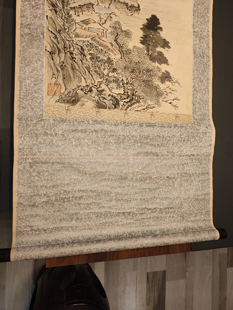 古玩字畫自關(guān)無用臥柴關(guān)真品鑒賞圖