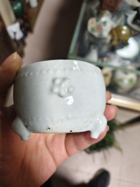 古玩陶瓷白釉香爐真品鑒賞圖