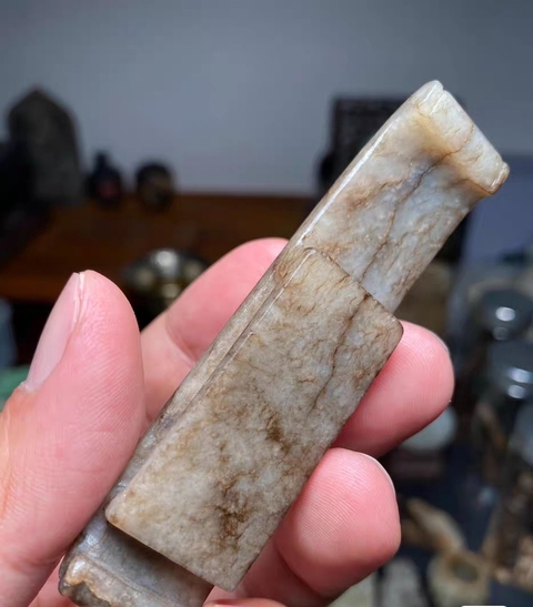 古玩玉器玉劍璏真品鑒賞圖