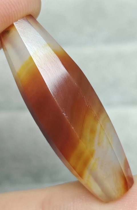 古玩玉器瑪瑙多棱珠真品鑒賞圖