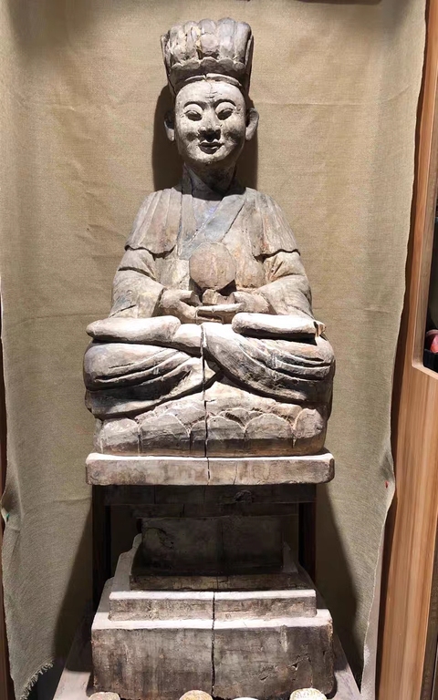 古玩雜項(xiàng)木雕地藏王菩薩真品鑒賞圖