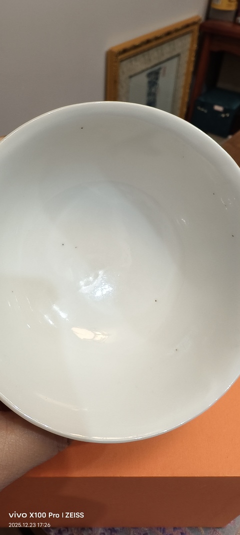 古玩陶瓷粉彩飛鳴食宿茶碗真品鑒賞圖