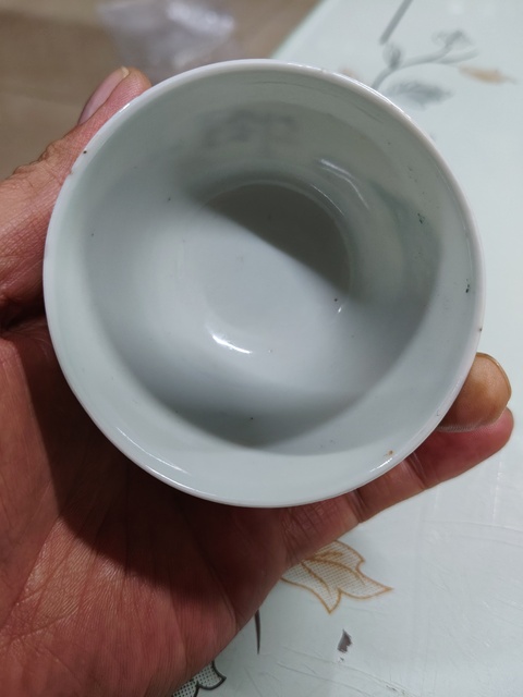 古玩陶瓷民國 淺絳彩人物紋茶杯真品鑒賞圖