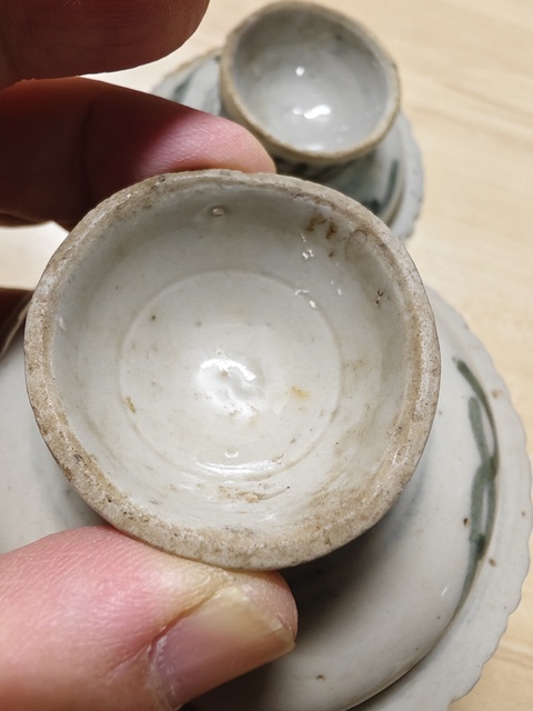 古玩陶瓷青花高足盤真品鑒賞圖