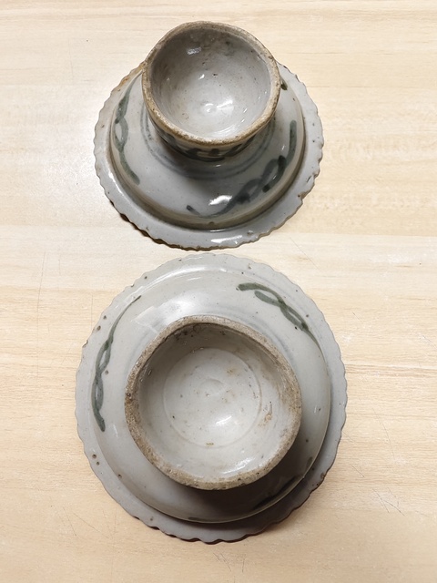 古玩陶瓷青花高足盤真品鑒賞圖