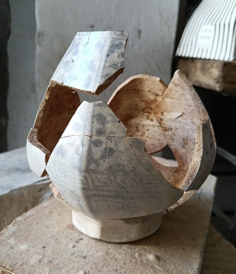 古玩陶瓷青花玉壺春殘器真品鑒賞圖