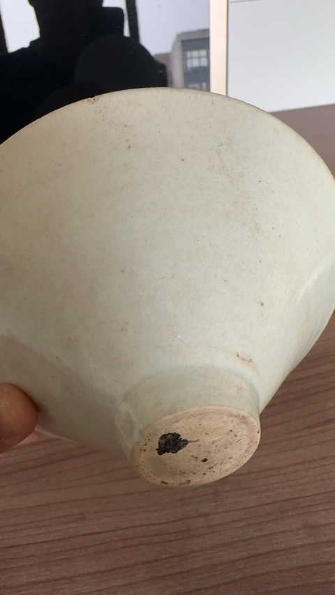 古玩陶瓷青白釉劃花斗箕盞真品鑒賞圖