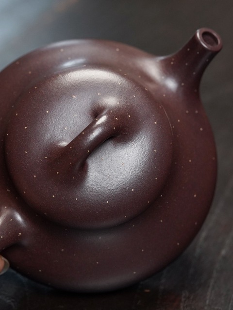 古玩雜項憨瓢紫砂壺【大師壺】【顧景舟大師高徒李昌鴻】真品鑒賞圖