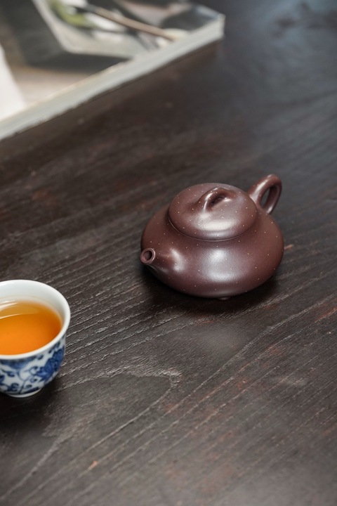 古玩雜項憨瓢紫砂壺【大師壺】【顧景舟大師高徒李昌鴻】真品鑒賞圖