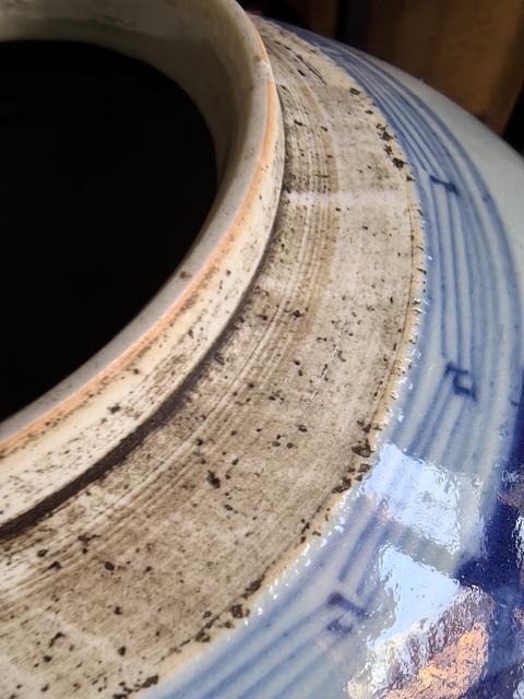 古玩陶瓷青花麒麟送子紋人頭罐真品鑒賞圖